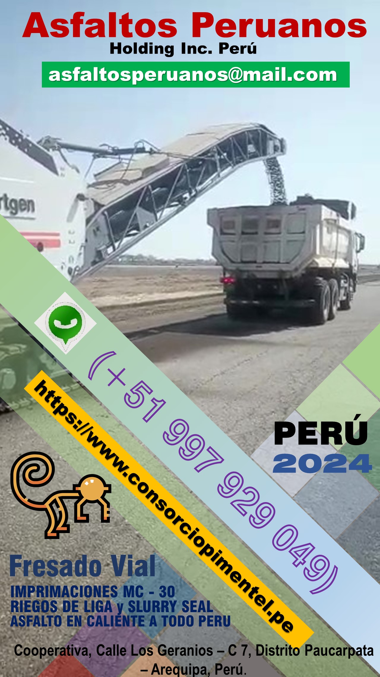 Asfalto en Caliente Tren Asfalto Imprimaciones Arequipa 2024